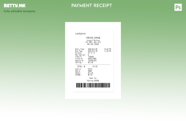 Модерен стил Шаблон за проверка на плаќање паркинг гаража